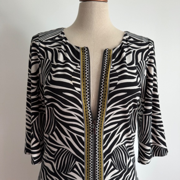 Laundry - Black and White Zebra Slip On Dress - Picture 4 of 14